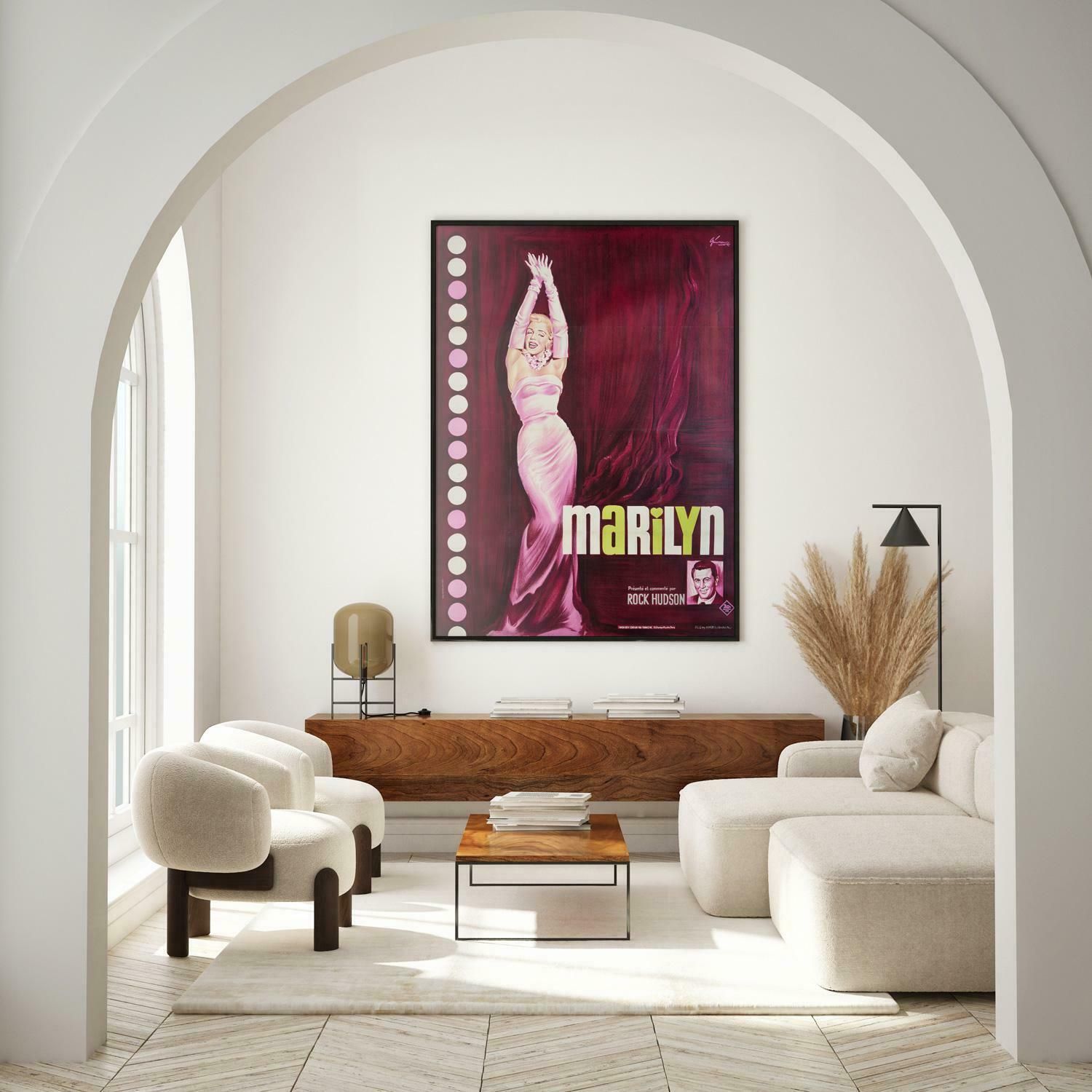 Marilyn 1963 French Grande Film Movie Poster, Boris Grinsson photo furniture