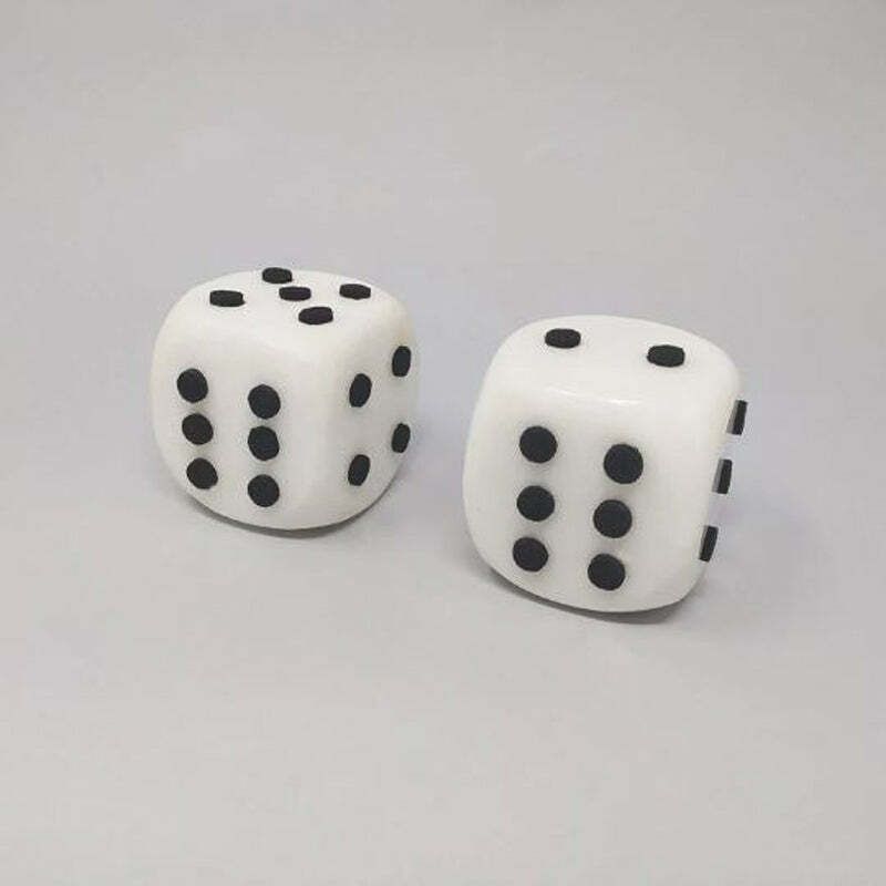1970s Stunning Pair Of Big Italian Marble Dices. Made In Italy photo for sale