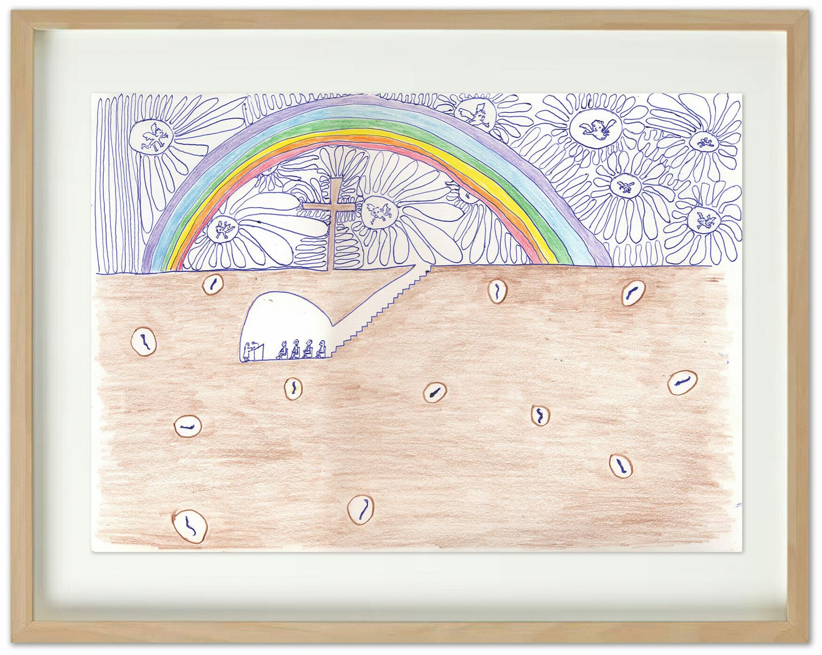 Original Contemporary Mixed Media Drawing: Bertold Stallmach, “Untitled (Secret Church) ”, 2009