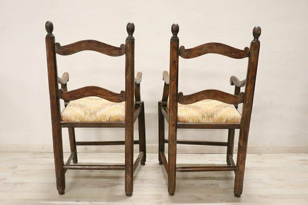Armchairs In Walnut, 18th Century, Set Of 2 photo Furniture