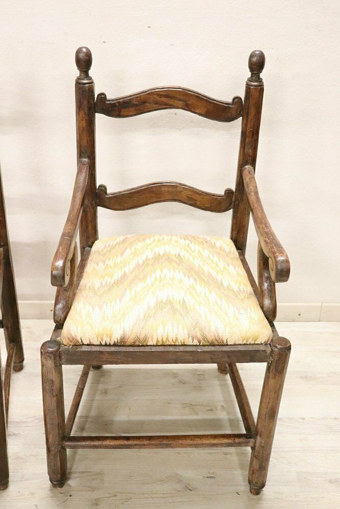 photo furniture Armchairs In Walnut, 18th Century, Set Of 2