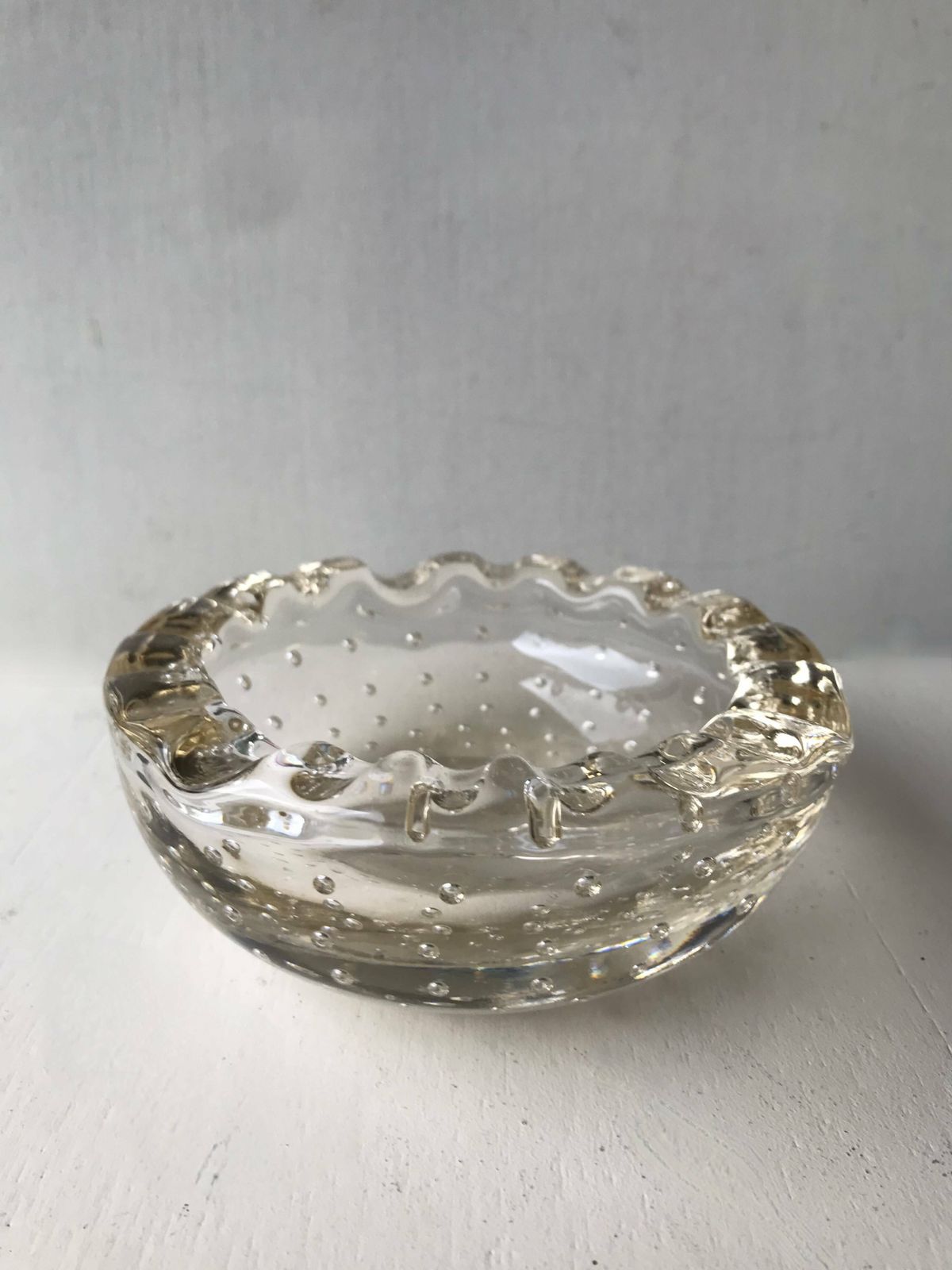 Daum Nancy France, Bubbled Ashtray Or Empty Pocket, Circa 1930. photo vintage