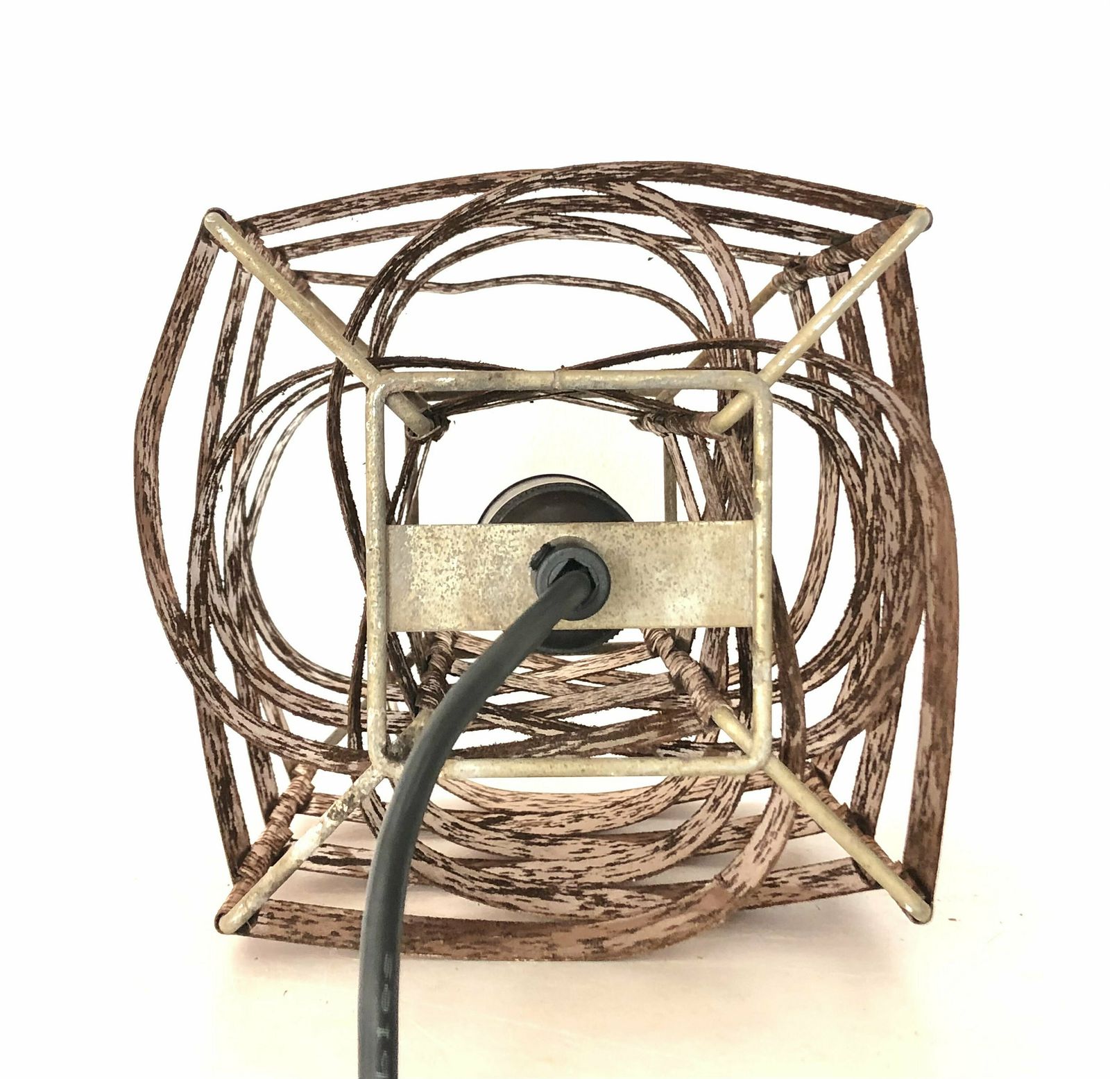 French Max Sauze Mid Century Modern “Mars” Vintage Heavy Patinated Copper Ceiling Lamp With Multilayer Shades   Design From The 1960s photo buy