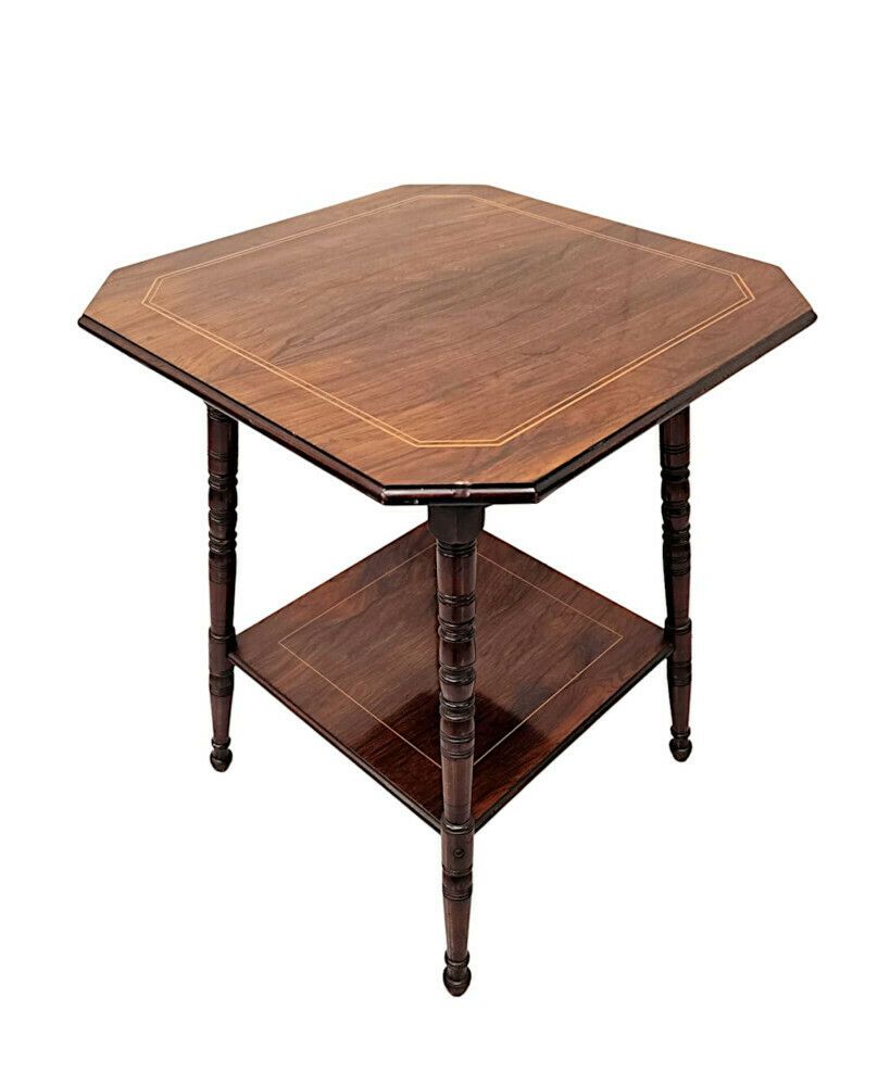 A Fabulous Edwardian Inlaid Occasional Or Lamp Table photo furniture