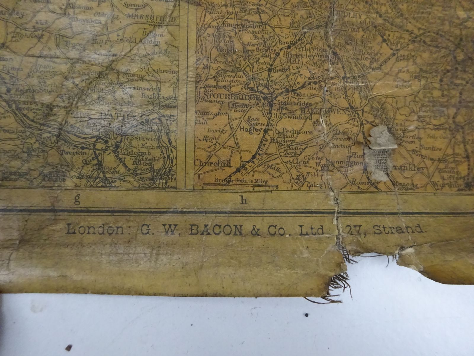 photo furniture Antique Educational Hanging Map England And Wales Early 1900s
