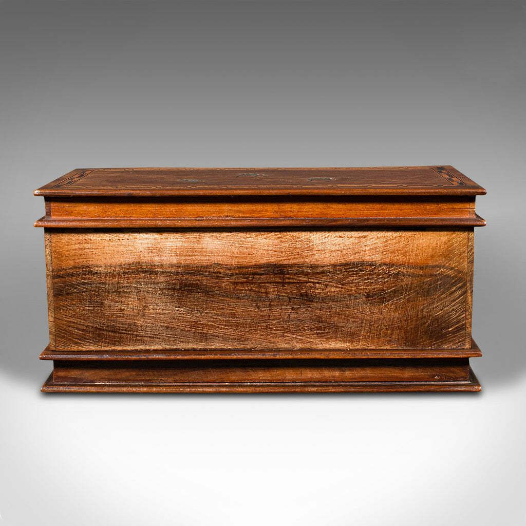 Antique Ladies Vanity Box, Italian, Olive Wood, Keepsake, Jewellery, Sorrento photo 795.0