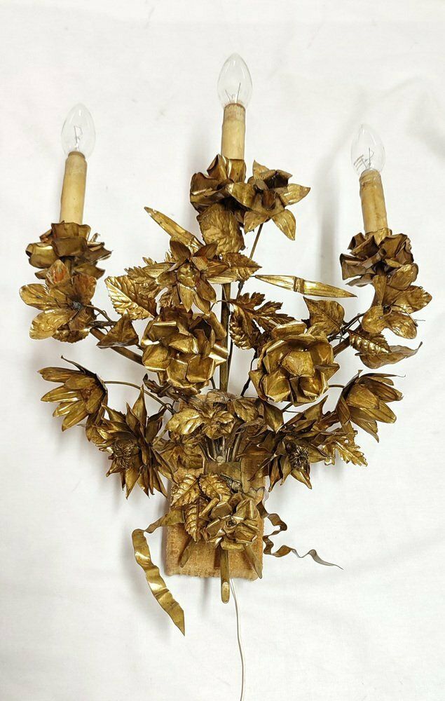 Brass Wall Lamps, France, 1960s, Set Of 2 photo for sale