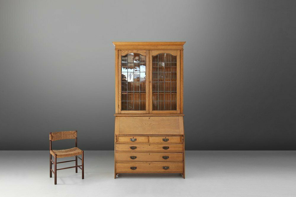 English Arts And Crafts Secretary Bookcase, 1910s photo furniture