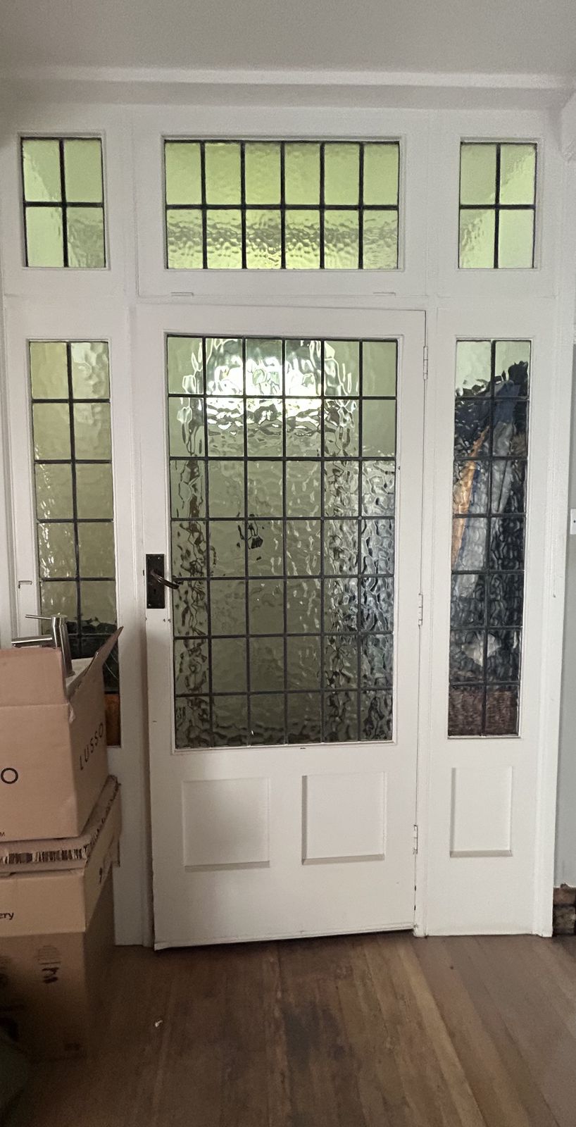 Original 1930s Door With Lead Glazing Bars. photo Home Fixtures