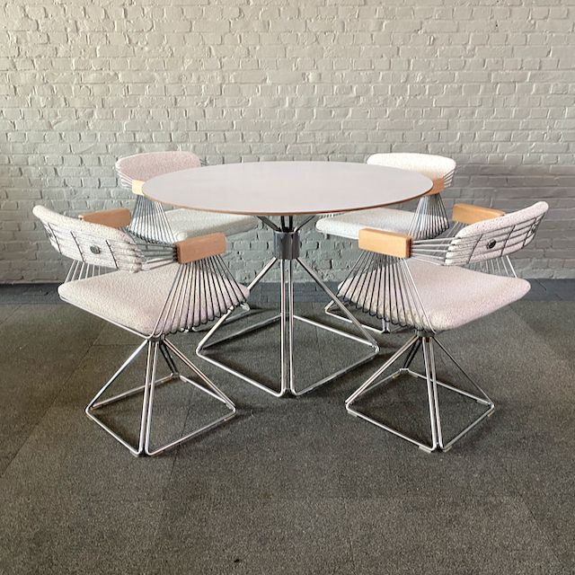 photo vintage "Delta" Dining Room Set By Rudi Verelst For Novalux   Aristide Upholstery