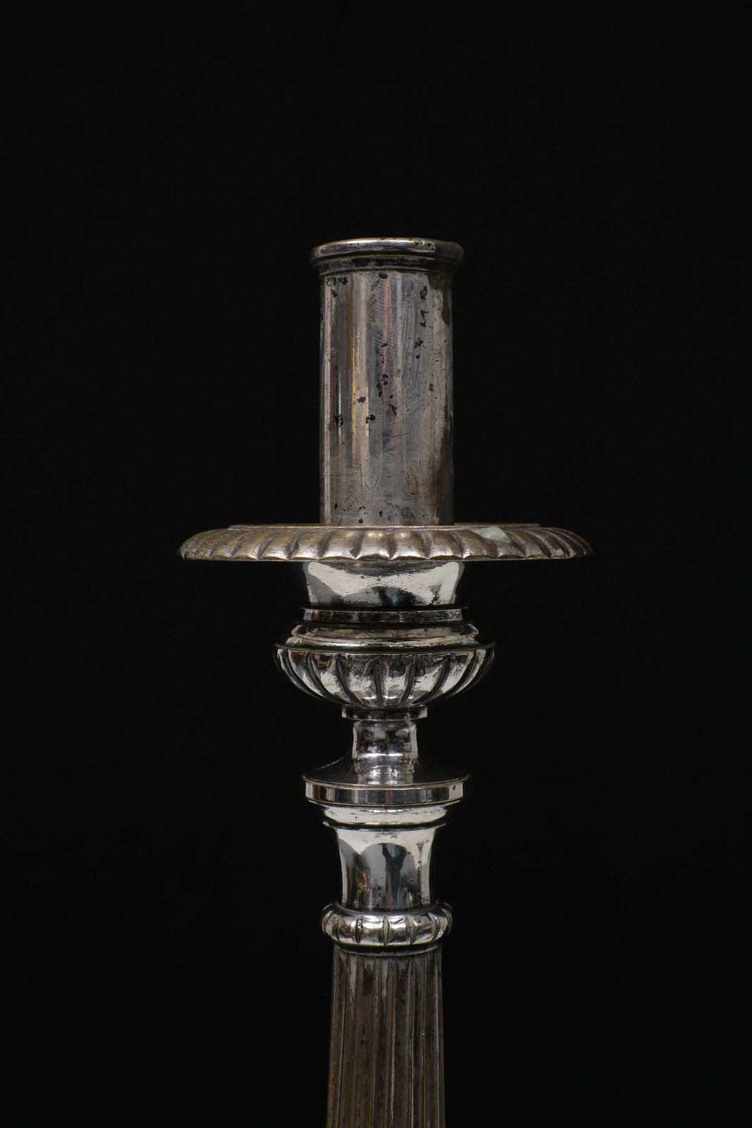 959.0 Antique Silver Plated France Church Candle Sticks 1850s photo