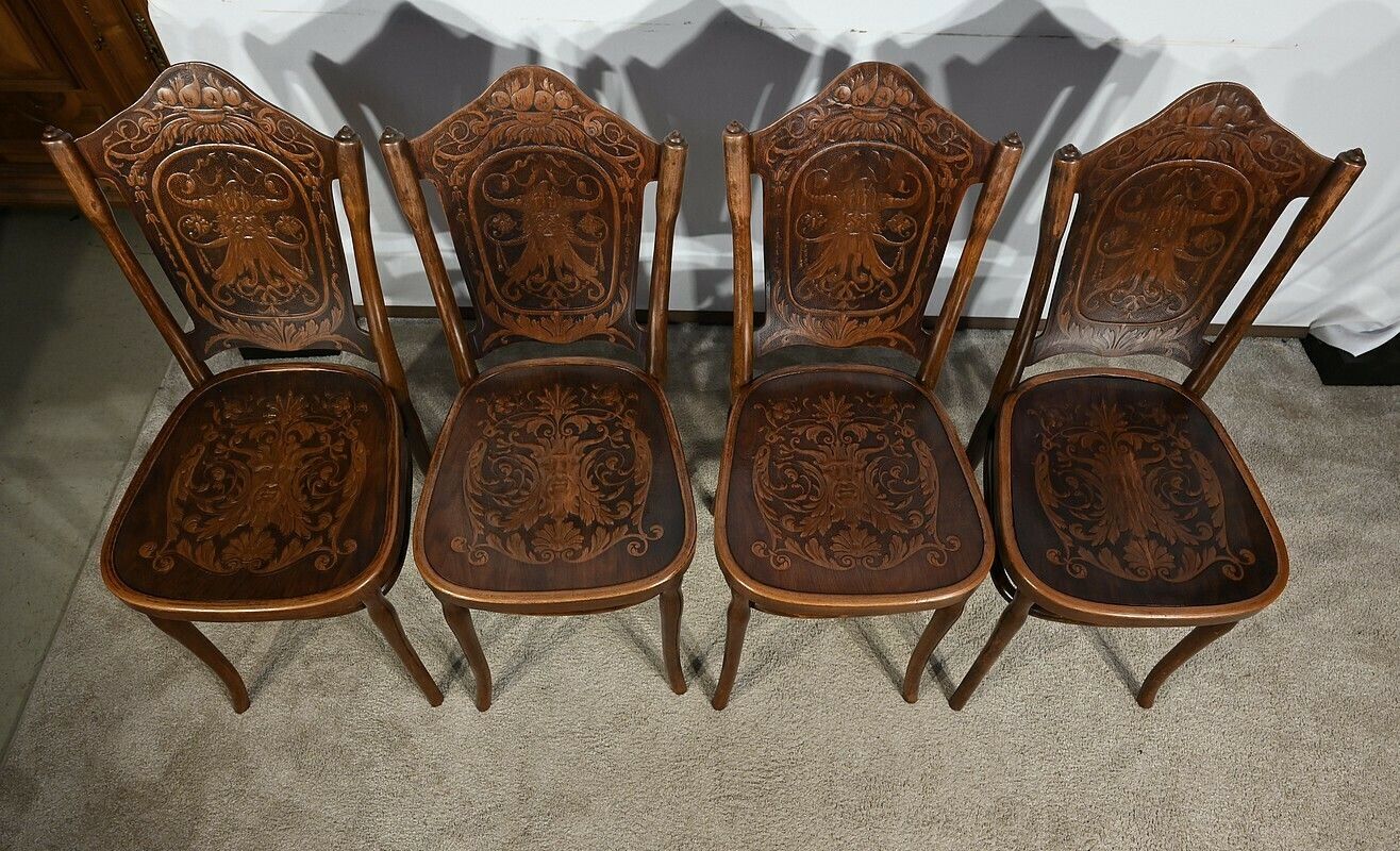 Suite Of Four Chairs N°67 By Jacob & Josef Kohn – 1900 photo buy