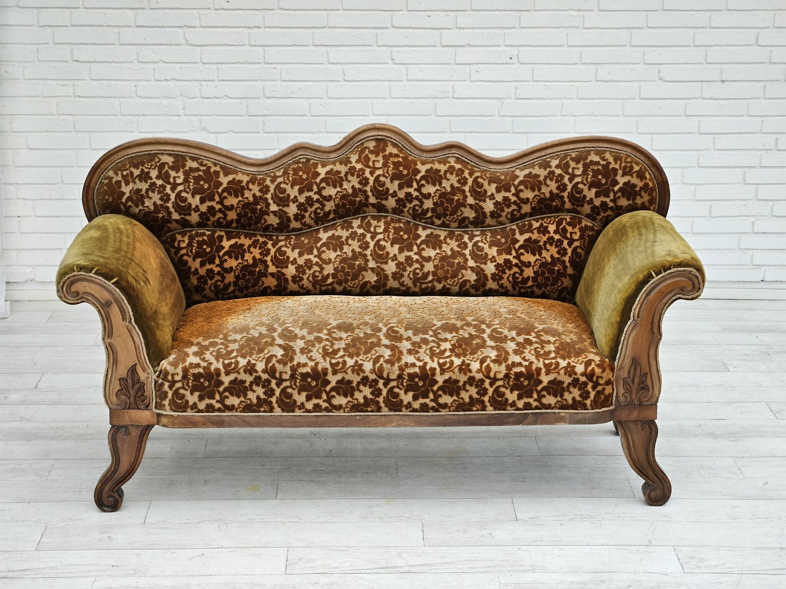 1930s, Danish 2 Seater Sofa, Ash Wood, Original Condition. photo Furniture
