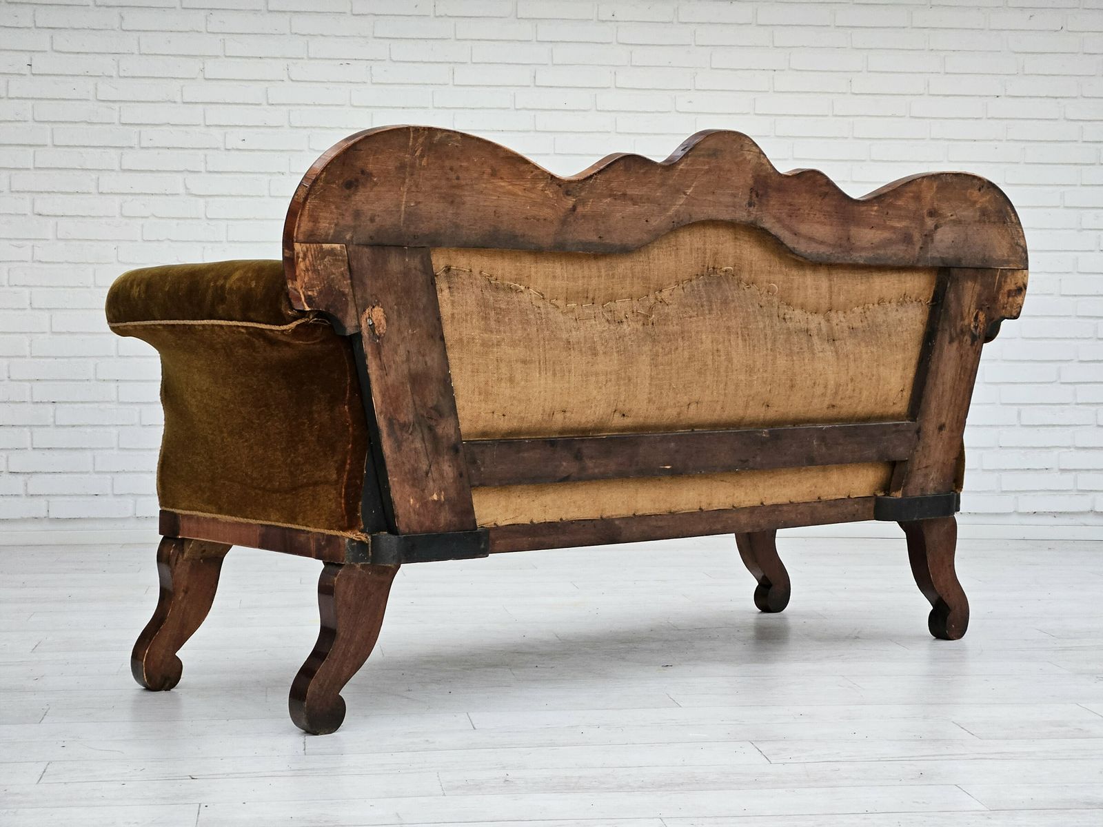 1390.0 1930s, Danish 2 Seater Sofa, Ash Wood, Original Condition. photo