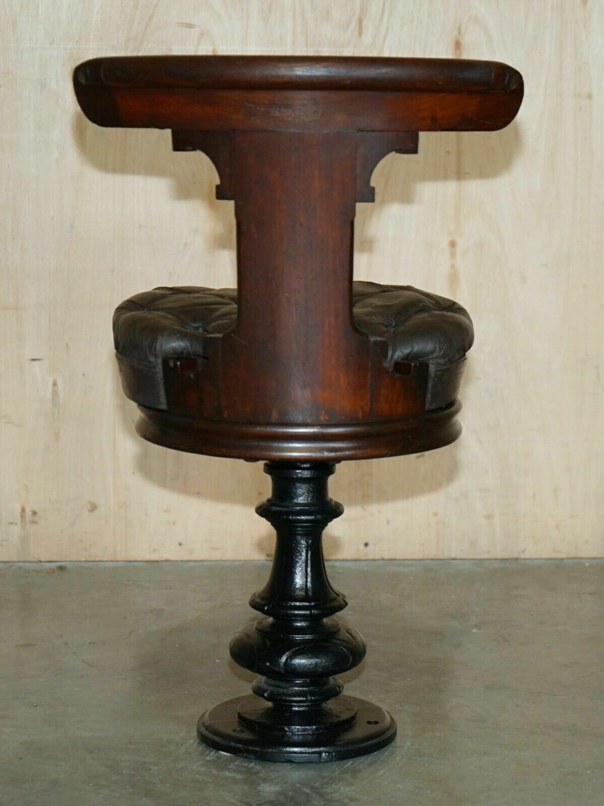photo buy Antique Circa 1800 Ships Captains Chair With Royal Crown And Anchor Carved