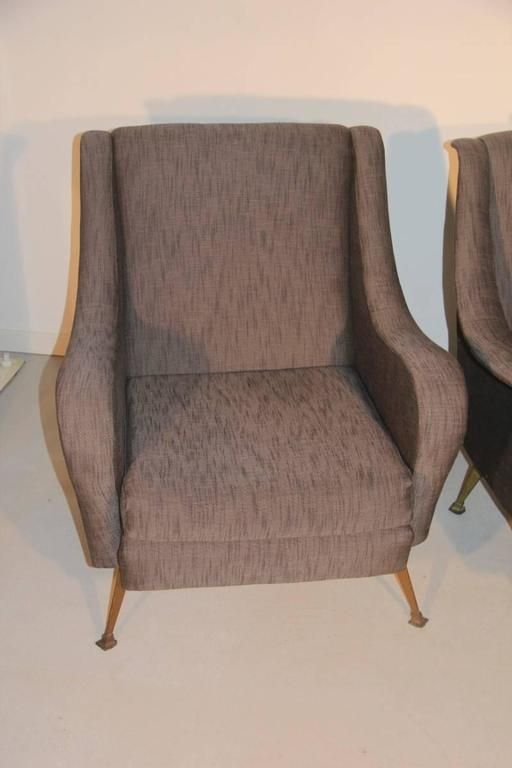 Pair Of Mid Century Italian Design Armchairs Marco Zanuso Style photo vinterior