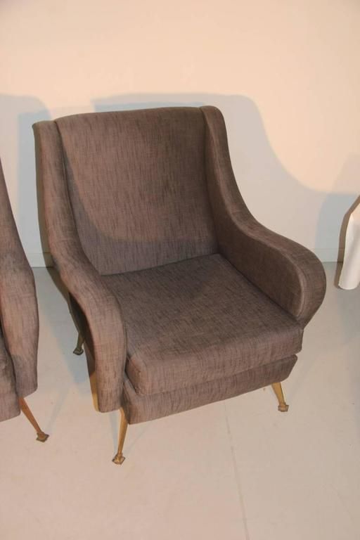 Pair Of Mid Century Italian Design Armchairs Marco Zanuso Style photo buy