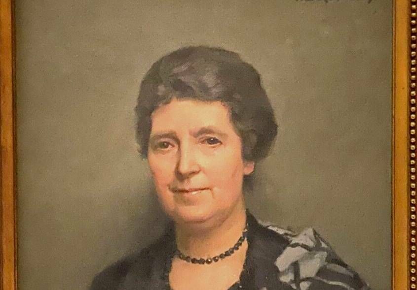 Oil On Canvas "Portrait Of A Woman" By Dequene Albert 20th Century photo vintage
