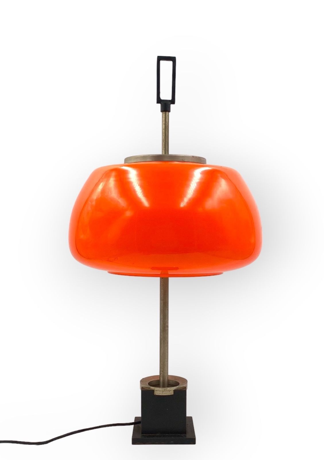 Oscar Torlasco, Orange Glass Table Lamp, Prod. Lumi, 1960 Ca. photo buy