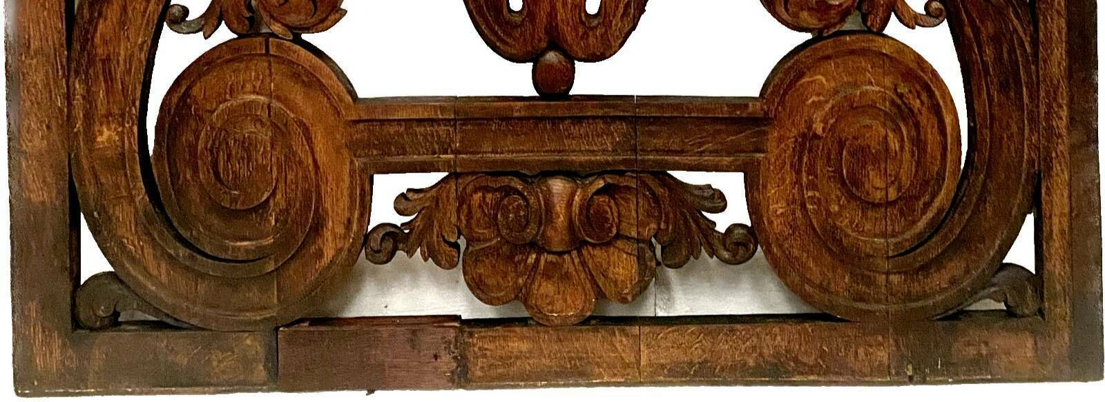 Decorative Panel In Carved Oak Wood 19th Century photo 1385.1