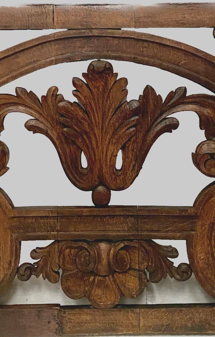 photo furniture Decorative Panel In Carved Oak Wood 19th Century