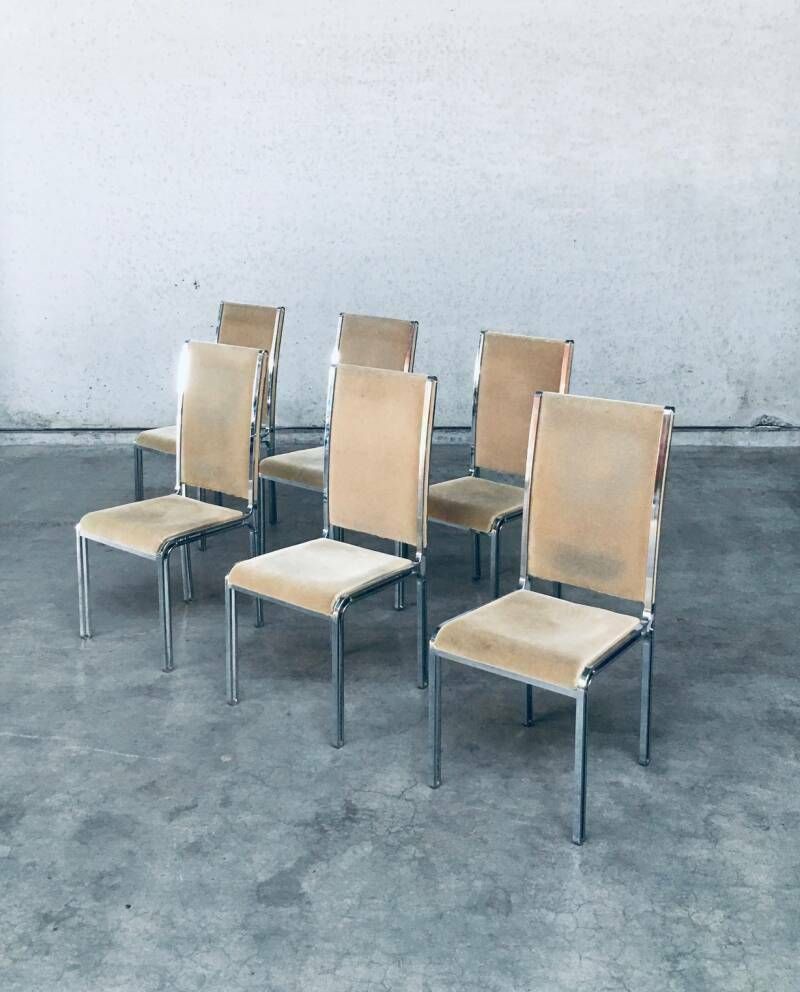 Hollywood Regency Style Dining Chair Set By Romeo Rega, Italy 1970's photo furniture