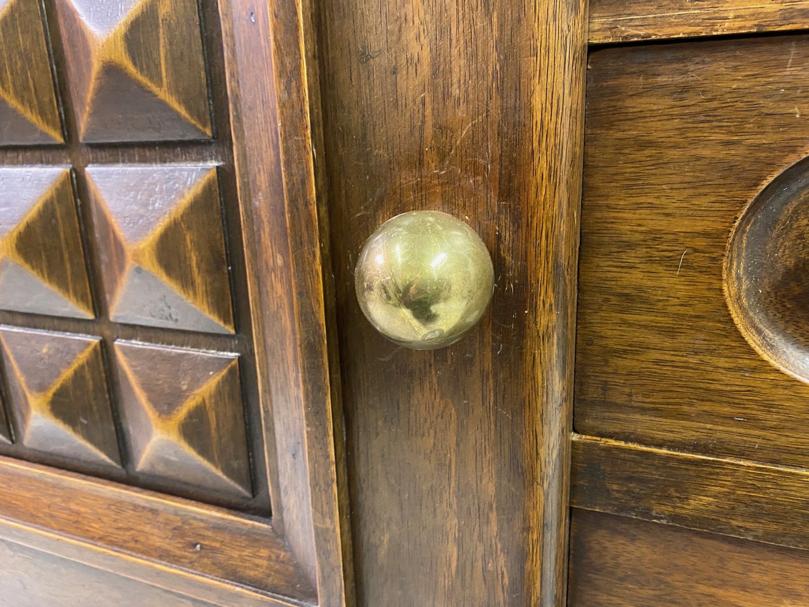 French 1940s Brutalist Oak Sideboard photo buy