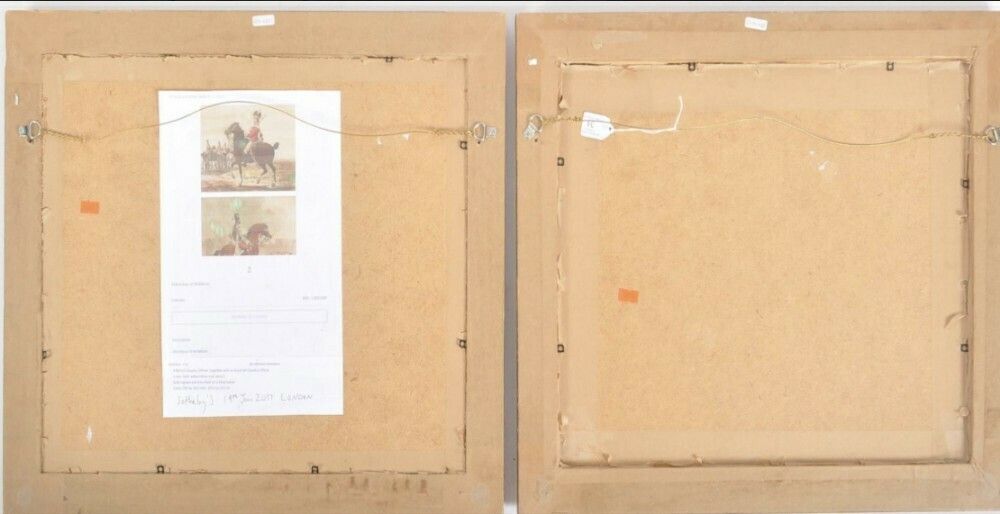 Pair Of Watercolour Drawings/ Paintings Of Cavalry Officers photo buy