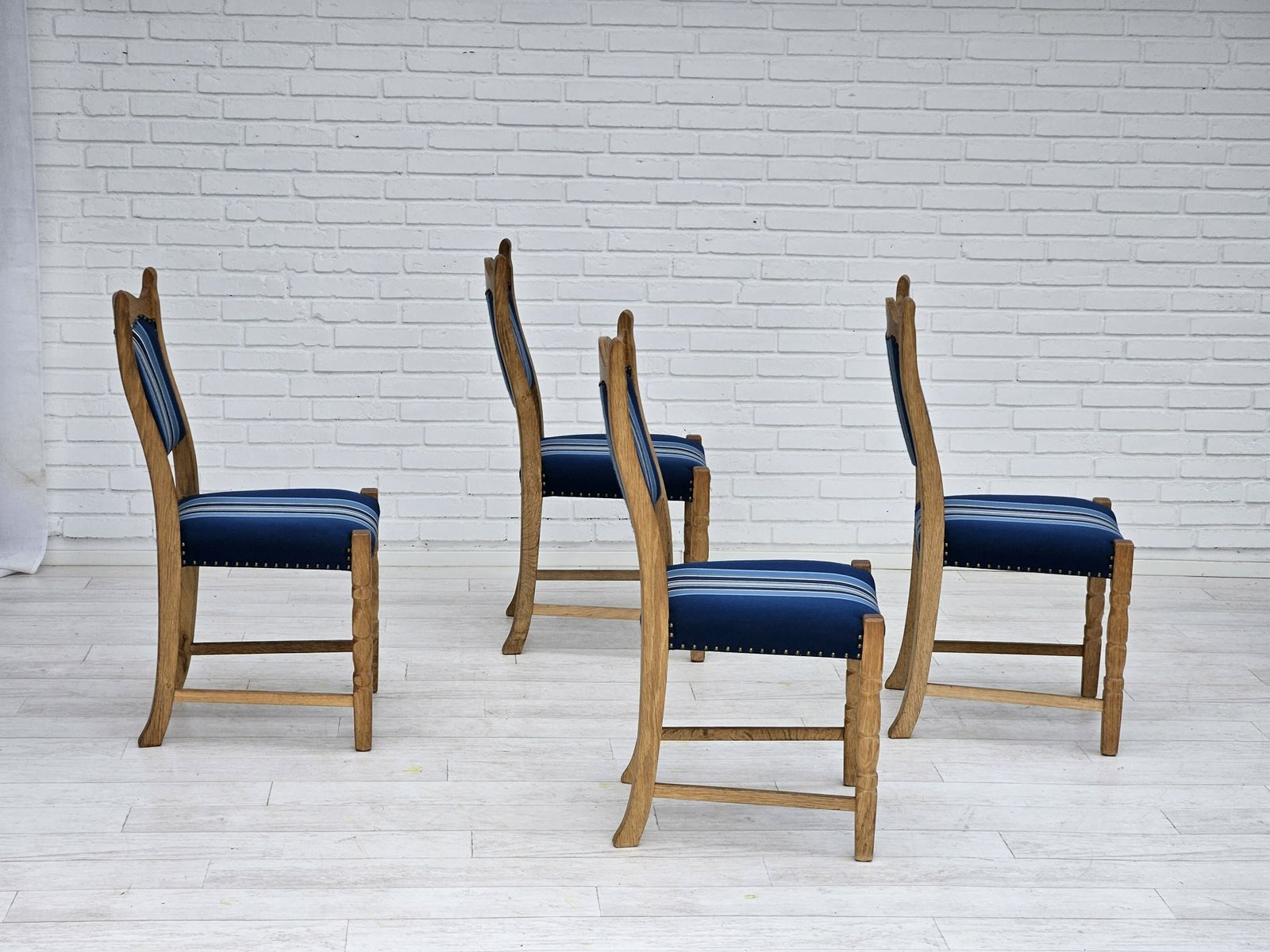 1960s, Set Of 4 Pcs Danish Dinning Chairs, Original Very Good Condition. photo 1100.0