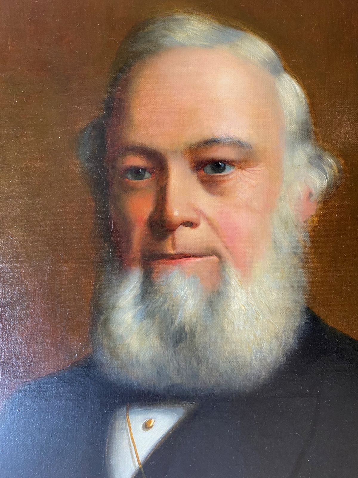 Oil Painting   Portrait Of A 19th Century Bearded Gentleman photo furniture