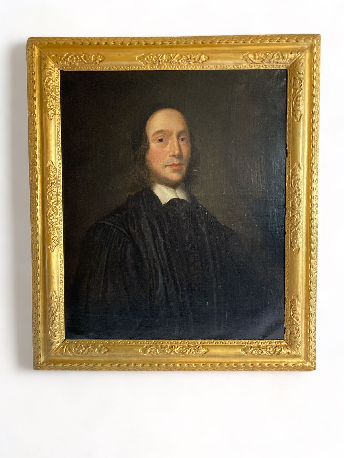 Oil Painting   17th Century Portrait Of A Clergyman