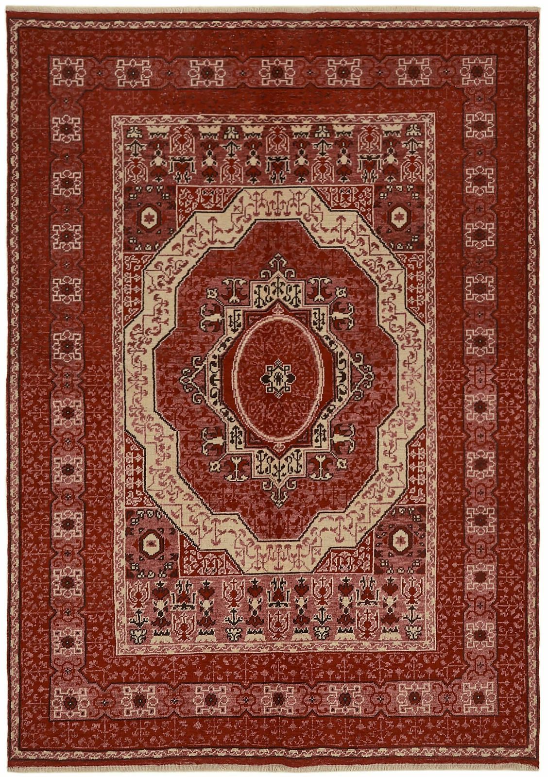 6x8 Red Oushak Rug, Oriental