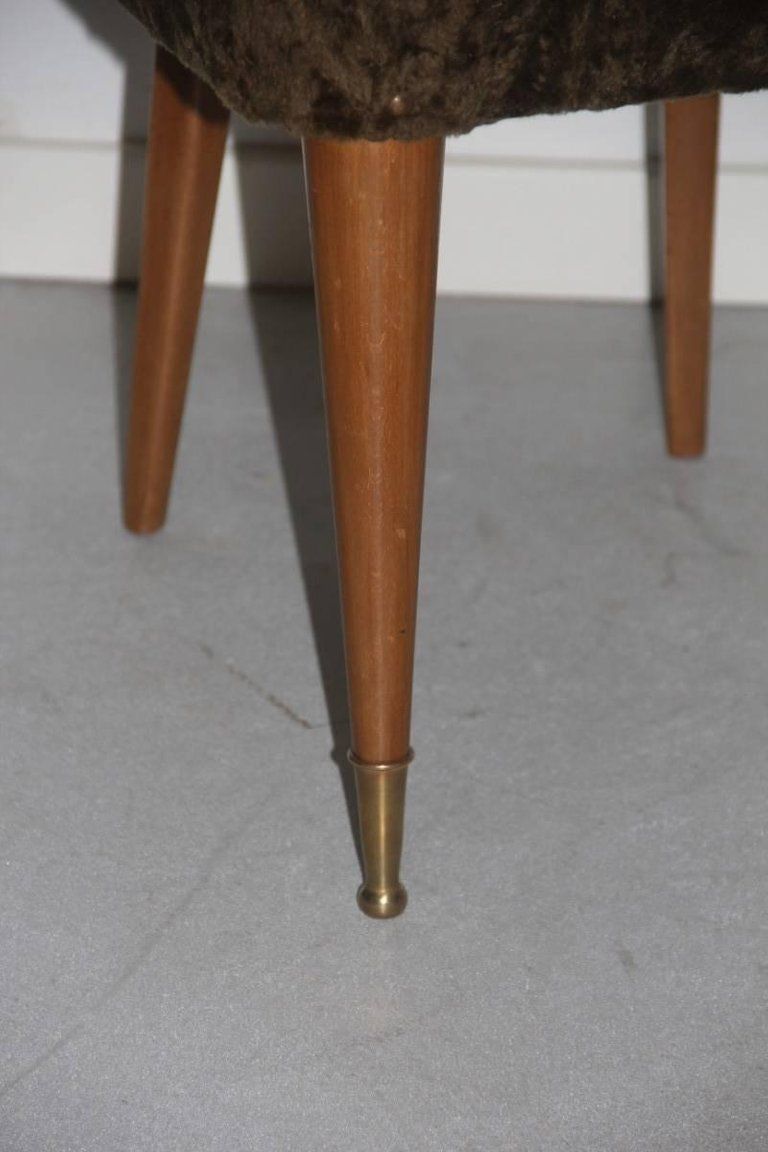 Pair Of Chairs Wood And Chenille Green Italian Mid Century Modern photo furniture
