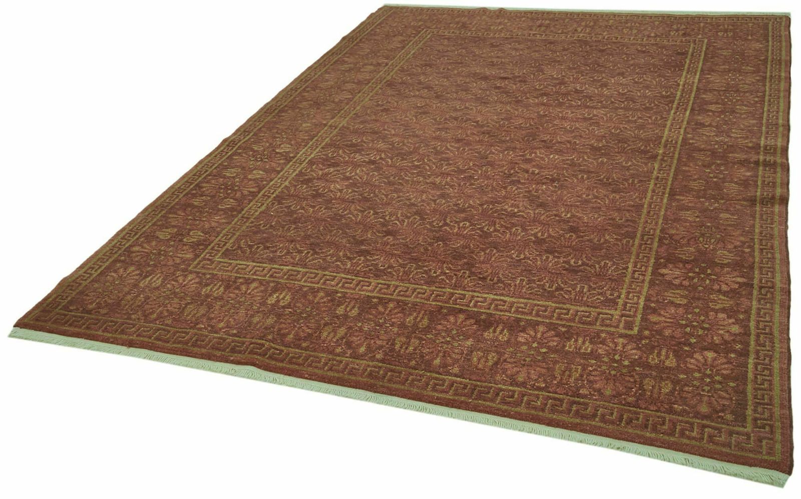 7x9 Red Oushak Rug, Oriental photo for sale