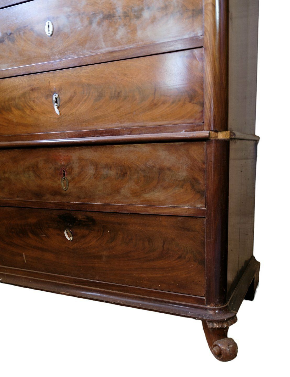 High Chest Of Drawers In Mahogany From 1840s photo Furniture