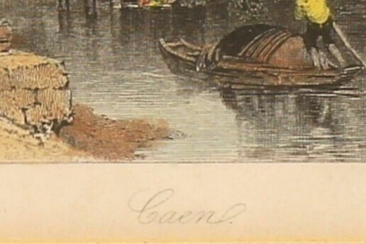 Etching By Robert Brandard After Clarkson Stanfield. Titled "Caen" photo 65.0