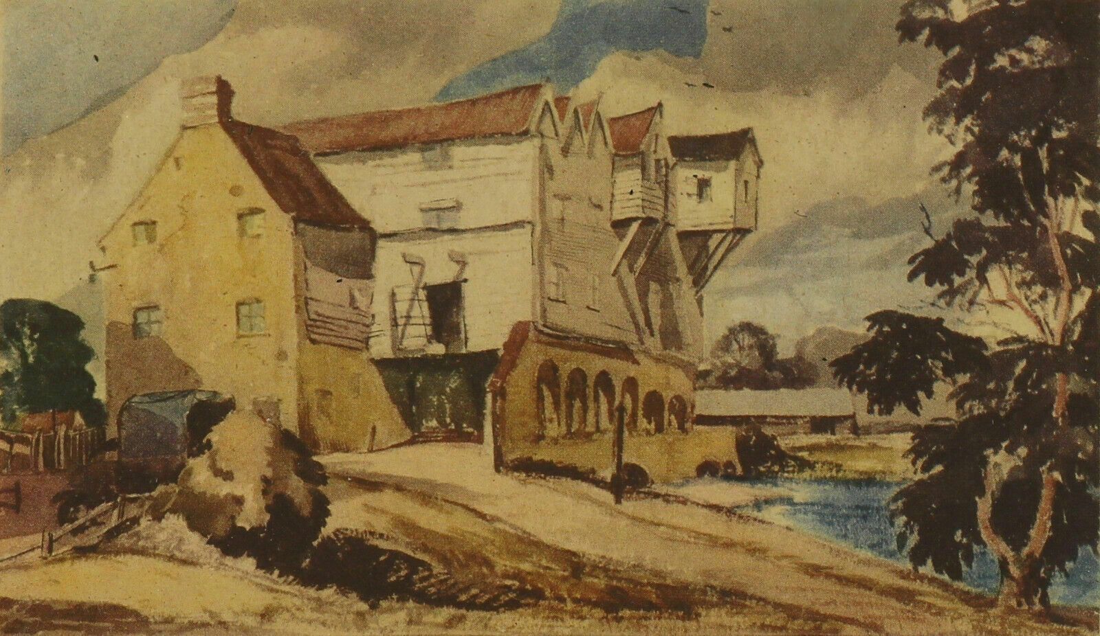 Print From A Watercolour By Leslie L H Moore. Horstead Mill, River Bure, Norfolk photo furniture