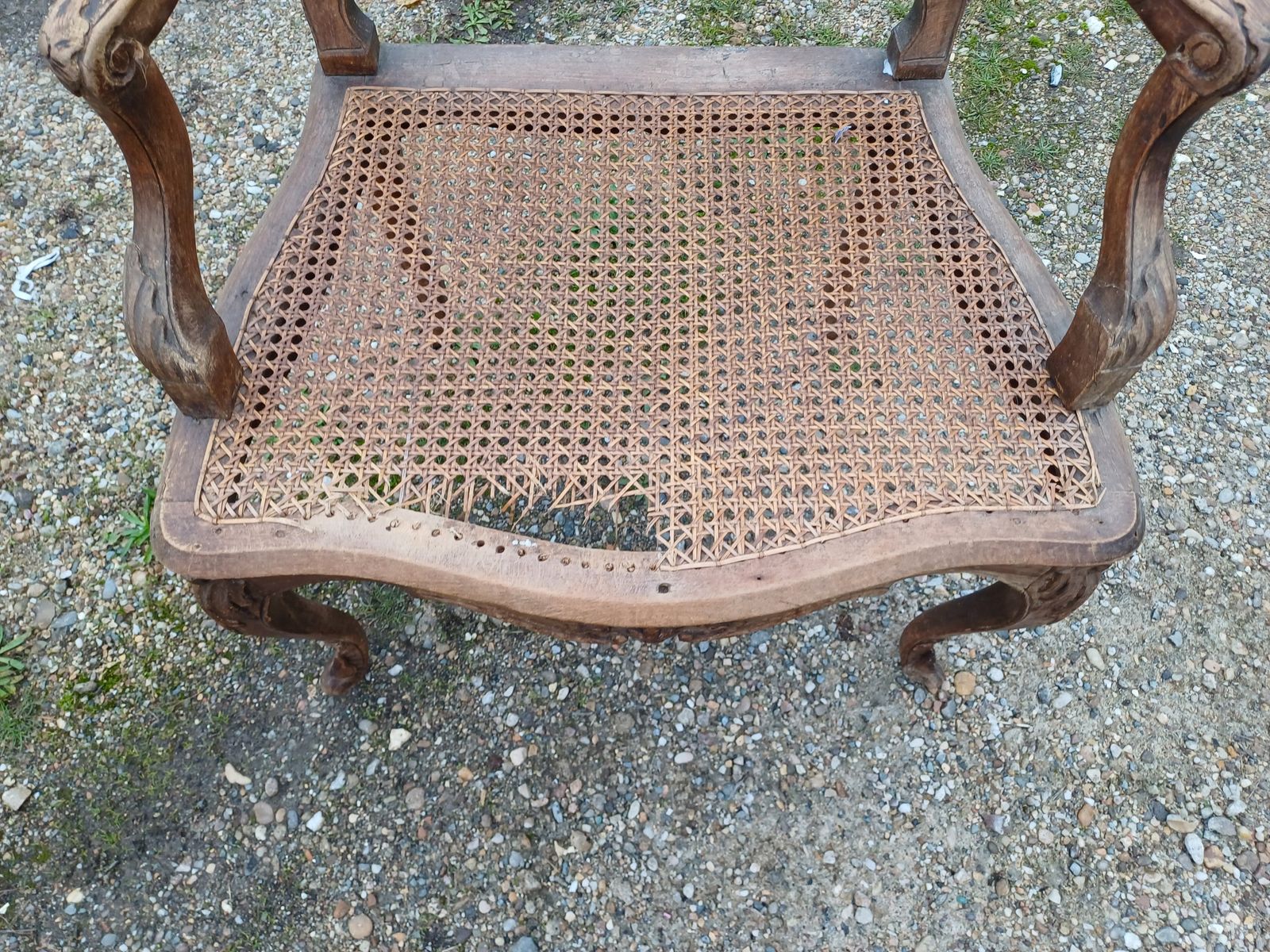 Louis Philippe Armchair Wood And Cannage photo furniture