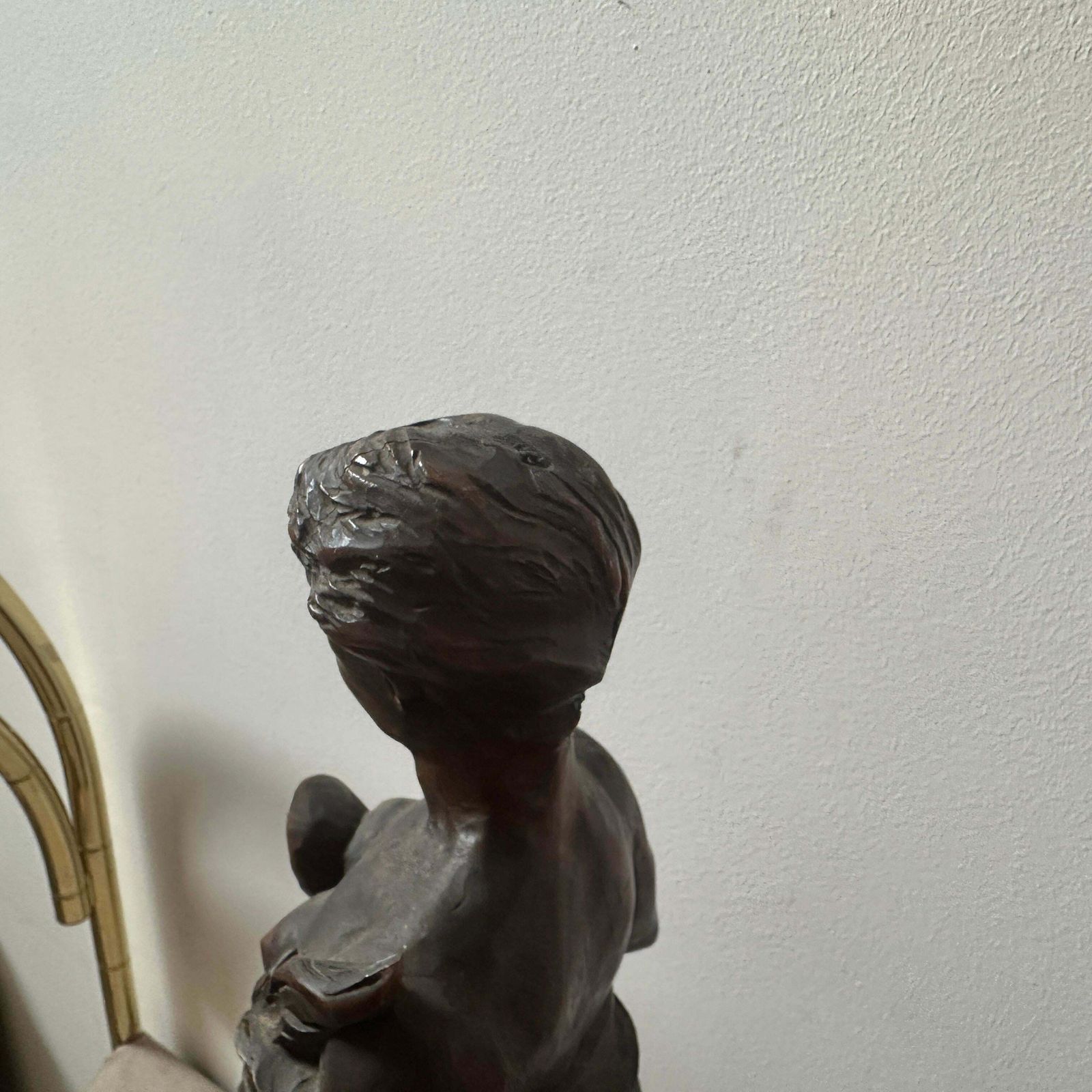 photo for sale 1850s Neoclassical Hand Carved Walnut Italian Sculpture Of A Roman Bather