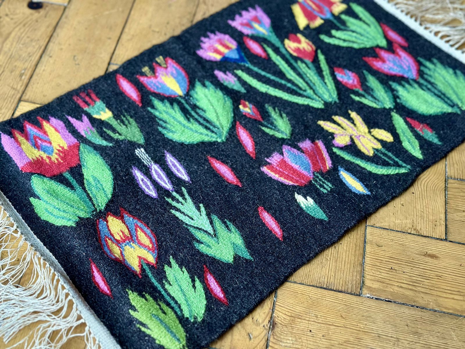 Vintage Swedish Flamskvavnad From Skåne, In Wool Tapestry photo 85.0