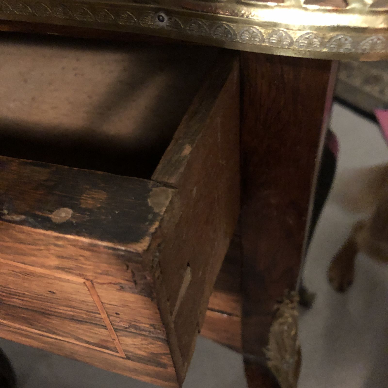 photo furniture A Mid To Late 1800s Louisxv Style French Marquetry Side Table.