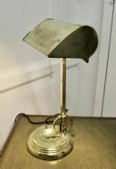 Superb Art Deco Articulated Bankers Brass Desk Lamp, photo for sale
