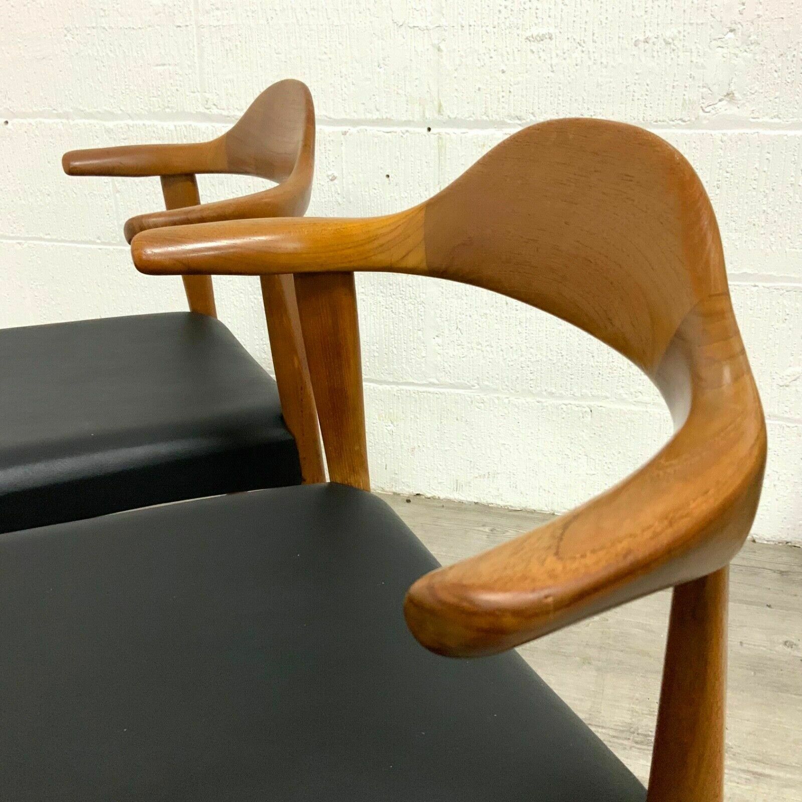 Set Of 4 Danish Teak “Bull Horn” Model 69 Dining Chairs By Harry Ostergaard photo buy