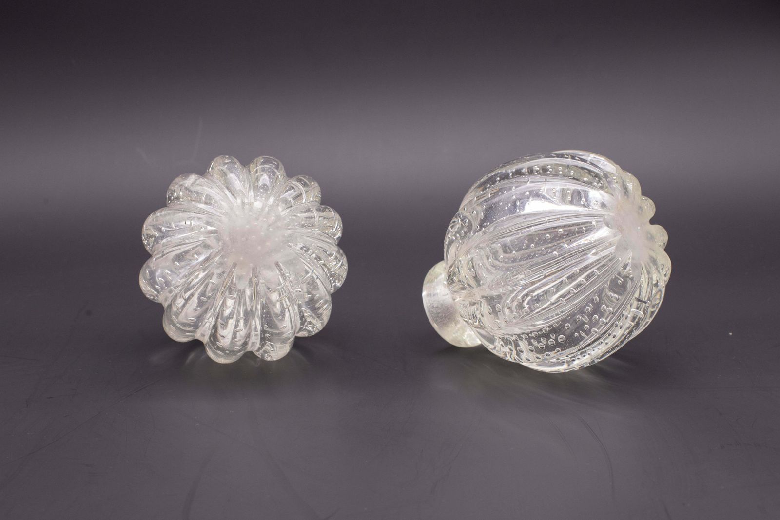 Set Of 2 Ercole Barovier "Bullicante" Murano Glass Vase For Barovier & Toso photo vinterior