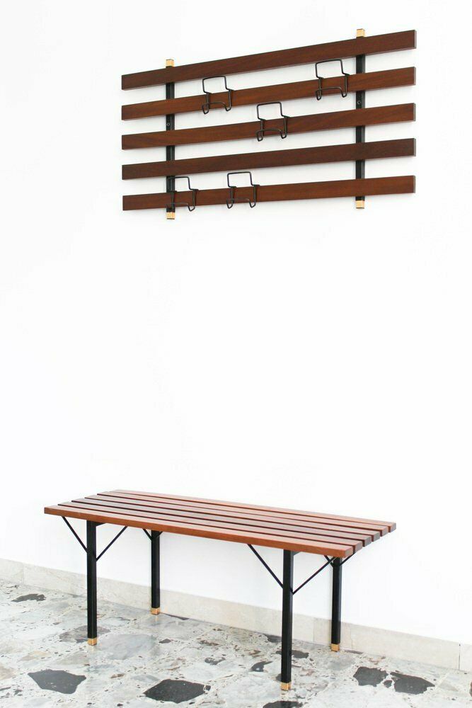 Rosewood Benches With Shelves, Italy, 1970s, Set Of 2 photo Furniture