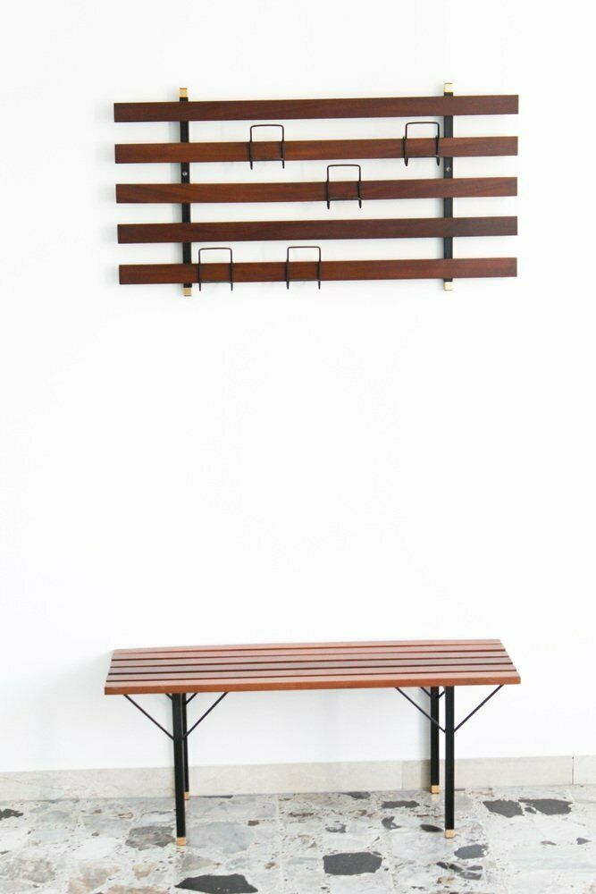 Rosewood Benches With Shelves, Italy, 1970s, Set Of 2 photo 1042.0