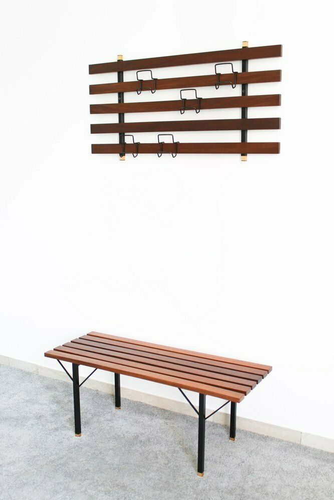 photo vinterior Rosewood Benches With Shelves, Italy, 1970s, Set Of 2