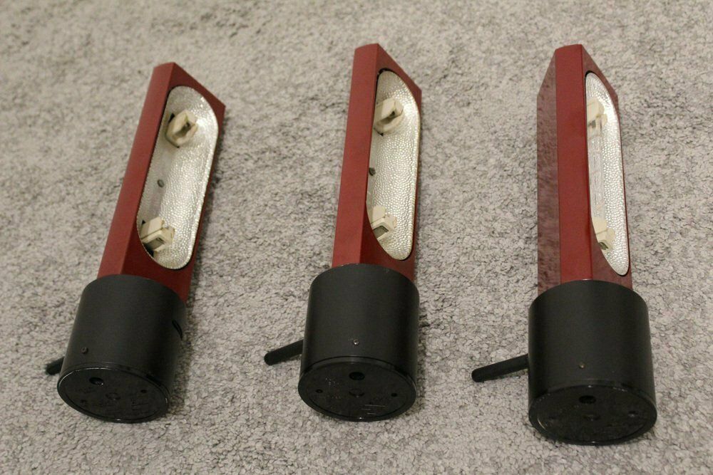 Italian Burgundy Wall Lamps By Gianfranco Frattini, 1980s, Set Of 3 photo furniture