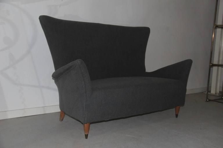 Beautiful Sofa Mid Century Italian Design Geometric Form 1950s photo Furniture