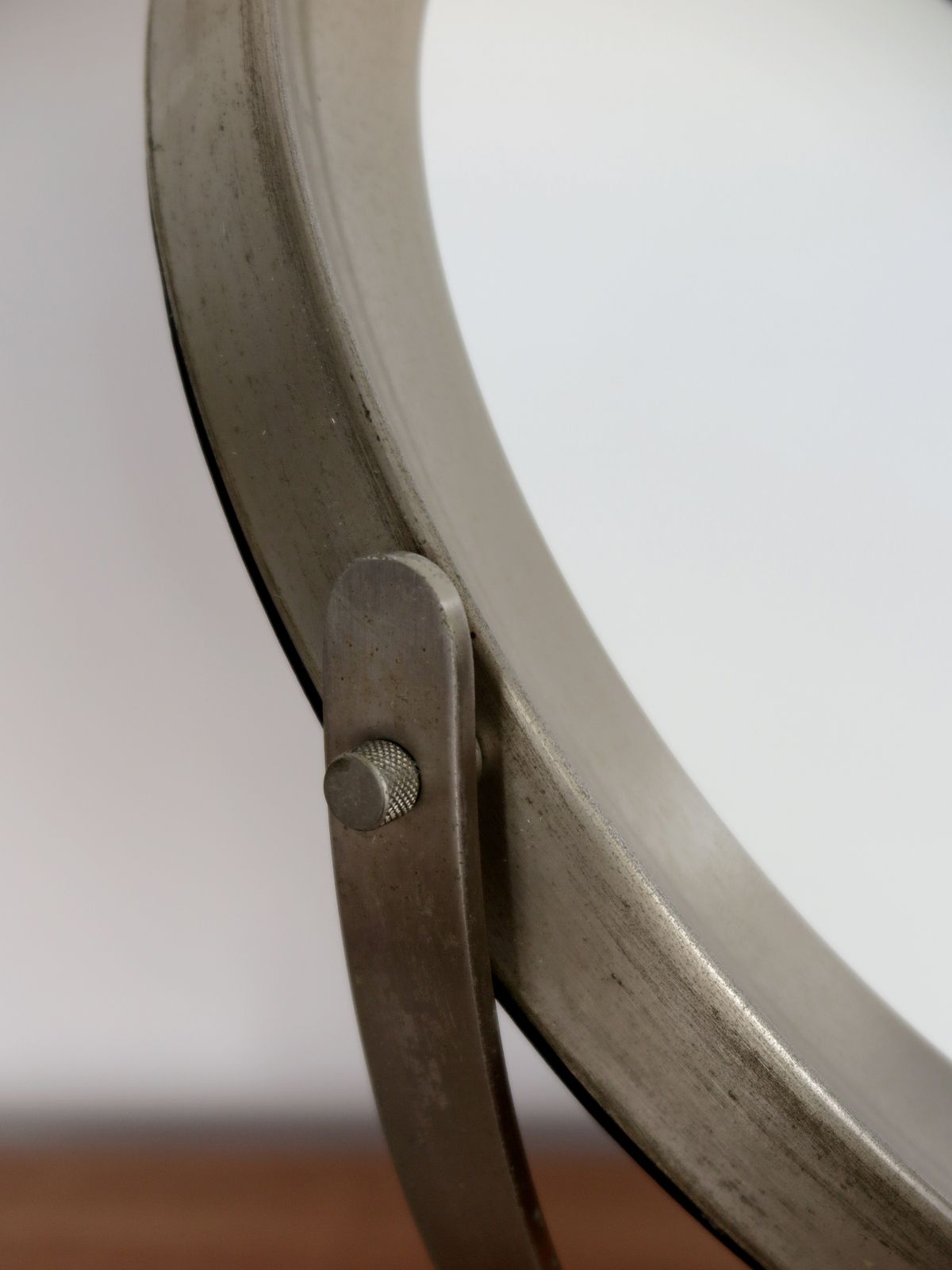 Sergio Mazza For Artemide Italian Midcentury Marble And Metal Table Mirror, 1960s photo vintage